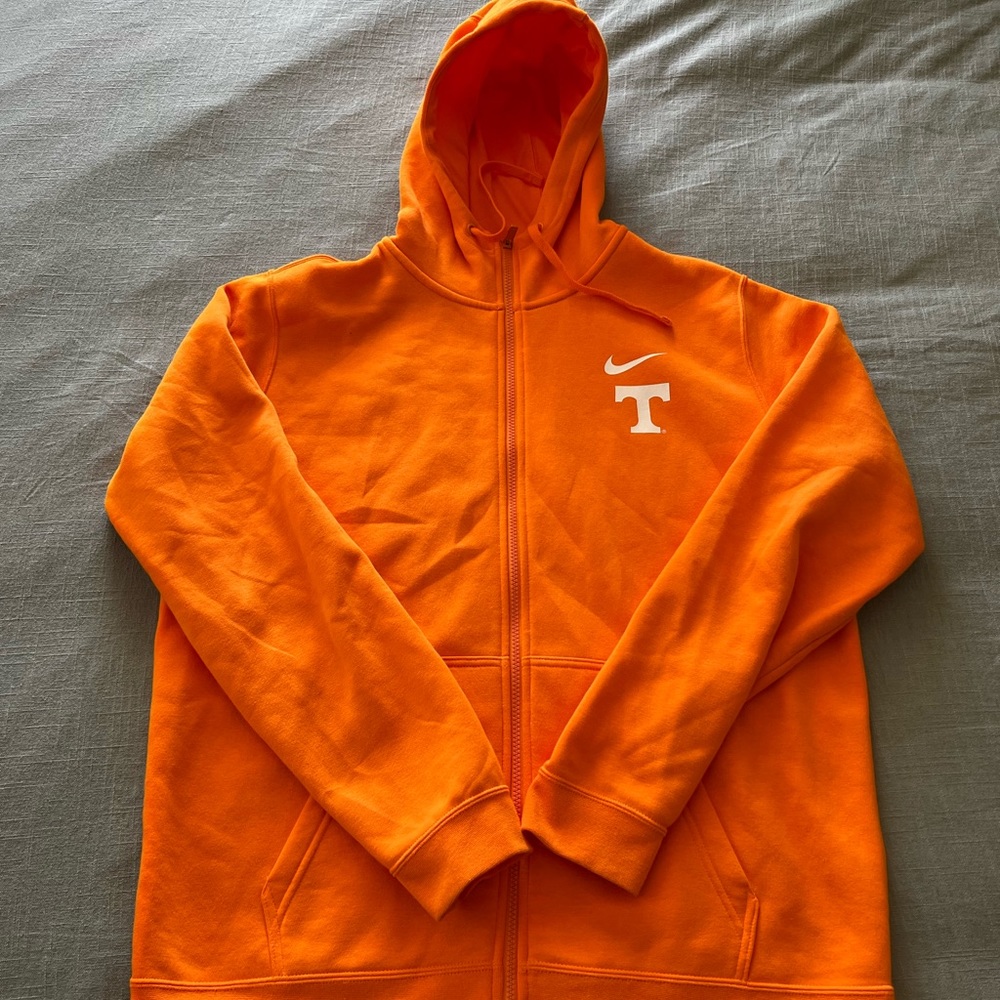 Nike Tennessee zip up hoodie sweatshirt orange mens large l